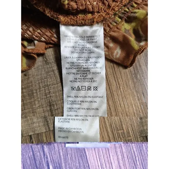 Free People Caught A Feeling Button Down Smocked Blouse Women's Size M New Retro - Picture 11 of 11